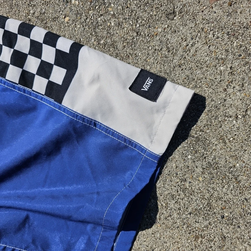 Vans Blue and Black Checkered Men's 18
